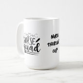 Herz EKG Nurse Squad | Funny Nurse Kaffeetasse (Vorderseite Links)