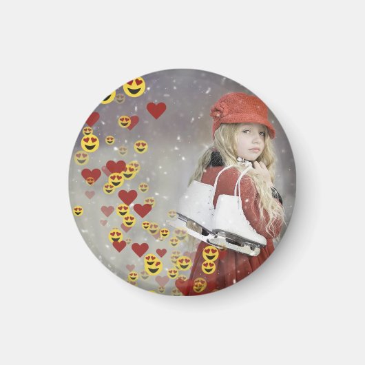 Herz-Emoji Magnet (Vorne)