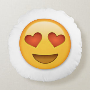 Herz Emoji Rundes Kissen