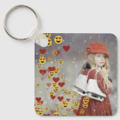 Herz-Emoji Schlüsselanhänger (Vorderseite)