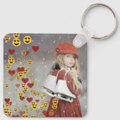 Herz-Emoji Schlüsselanhänger (Rückseite)