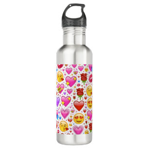 Herz Emojis Edelstahlflasche