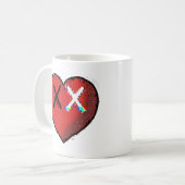Herz-Emote-Kaffee-Tasse Kaffeetasse (Vorderseite Links)