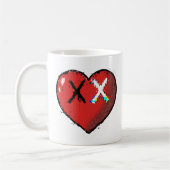Herz-Emote-Kaffee-Tasse Kaffeetasse (Links)