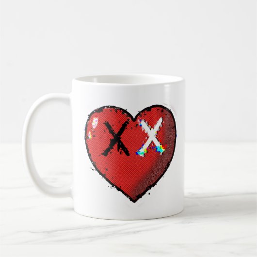 Herz-Emote-Kaffee-Tasse Kaffeetasse (Links)