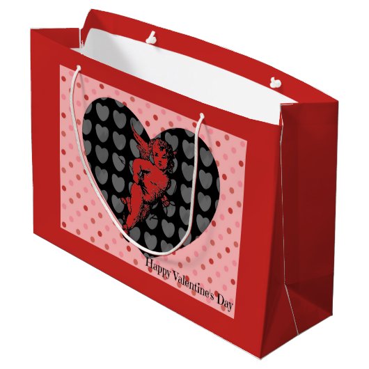 HERZ-ENGEL Geschenk-Tasche Große Geschenktüte (Rückseite Schrägansicht)