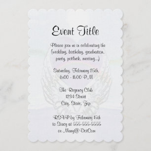 Herz, Engel Wings & Ocean Einladung