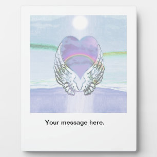 Herz, Engel Wings & Ocean Fotoplatte