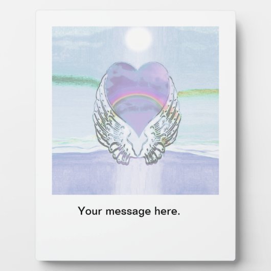 Herz, Engel Wings & Ocean Fotoplatte (Vorderseite)