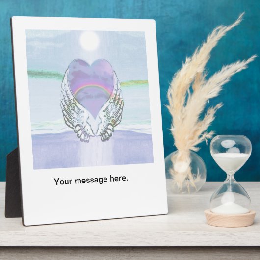 Herz, Engel Wings & Ocean Fotoplatte (Seite)