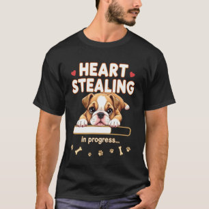 Herz Englische Bulldogge Hund Lustiges Geschenk Bu T-Shirt