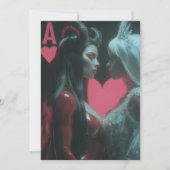 Herz entweint: Engel & Devil Einladung (Vorderseite)