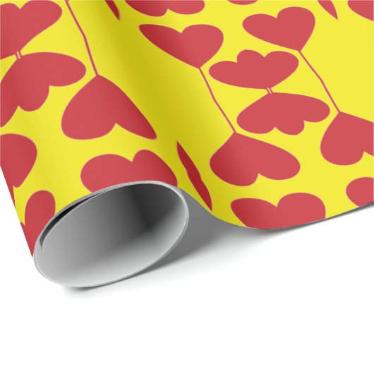 Herz Entwine Wrapping Paper Ventines Geschenkpapier (Rolleneckpunkt)