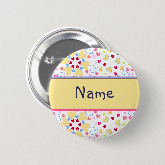 Herz-Entwurf Button (Vorne & Hinten)