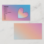 Herz-Entwurf Visitenkarte (Vorne/Hinten)