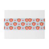 Herz-Erdbeeren mit Tupfen und Herzen Einladungsbanderole (Rückseitenbeispiel)