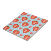 Herz-Erdbeeren mit Tupfen und Herzen Fliese (Seite)