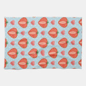 Herz-Erdbeeren mit Tupfen und Herzen Handtuch (Horizontal)