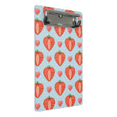 Herz-Erdbeeren mit Tupfen und Herzen Mini Klemmbrett (Schrägansicht)