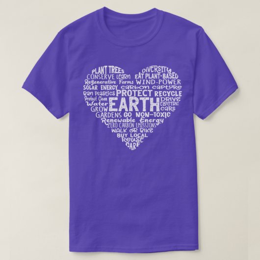 Herz-Erde-Wolke T-Shirt (Design vorne)