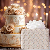 Herz - Erdton rustikal auf weißem Zement Geschenkpapier