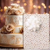 Herz - Erdton rustikal auf weißem Zement Geschenkpapier Set