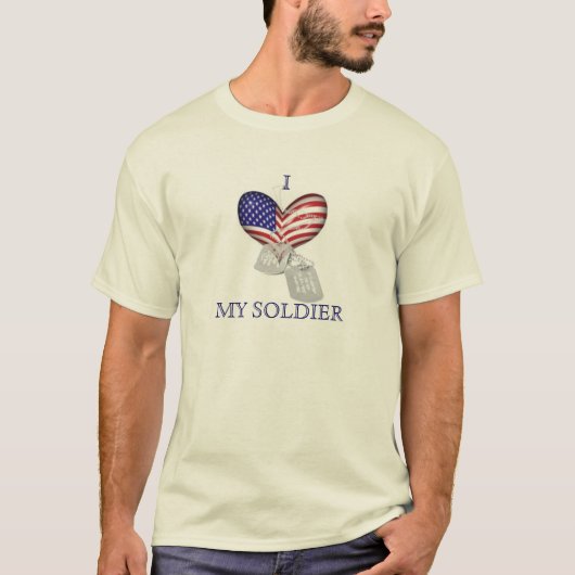 Herz, Erkennungsmarken, IMY SOLDAT T-Shirt (Vorderseite)
