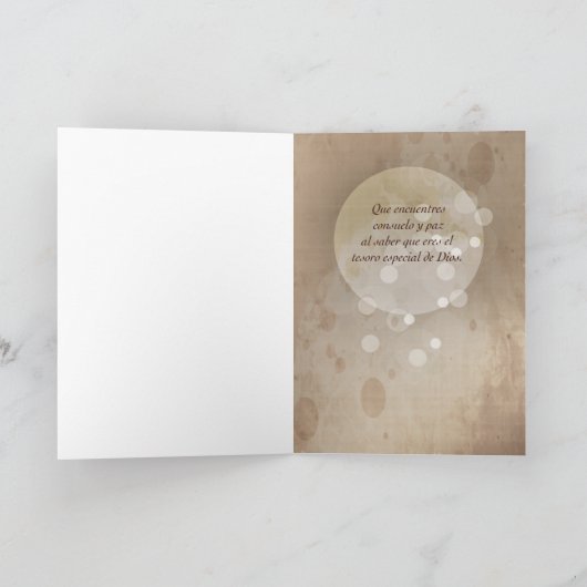Herz-Ermutigung, Spanisch, religiös Karte (Innenseite)