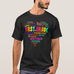 Herz Erstklassiges Team Lehrer Schüler Zurück in d T-Shirt