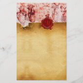 HERZ & ES SIND BLUTSCHIFFE ROTEN WAX SIEGEL PARCHM BRIEFPAPIER (Vorderseite)