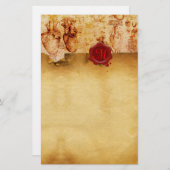 HERZ & ES SIND BLUTSCHIFFE ROTEN WAX SIEGEL PARCHM BRIEFPAPIER (Vorne/Hinten)