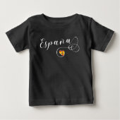 Herz España Spanien Flagge, Spanisch Baby T-shirt (Vorderseite)