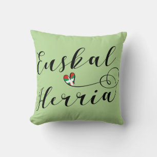 Herz Euskal Herria Pillow, baskische Flagge Kissen