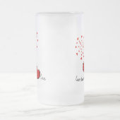 Herz-Explosion Mattglas Bierglas (Mittel)