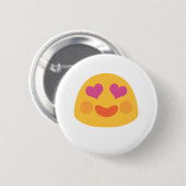 Herz Eyes Emoji Button (Vorne & Hinten)