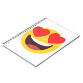 Herz Eyes Emoji Notizblock (Linke Seite)