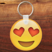 Herz Eyes Emoji Schlüsselanhänger (Vorderseite)