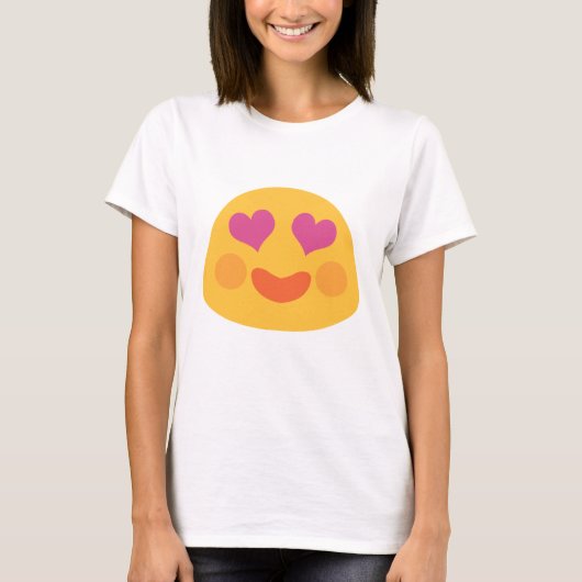 Herz Eyes Emoji T-Shirt (Vorderseite)