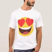 Herz Eyes Emoji T-Shirt (Vorderseite)