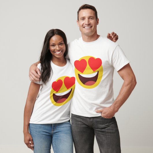 Herz Eyes Emoji T-Shirt (Unisex)