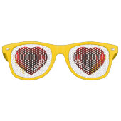 Herz Eyes Emoji XOXO Partybrille (Vorderseite)