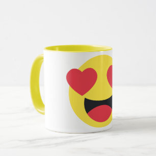 Herz Eyes Face Emoji Tasse