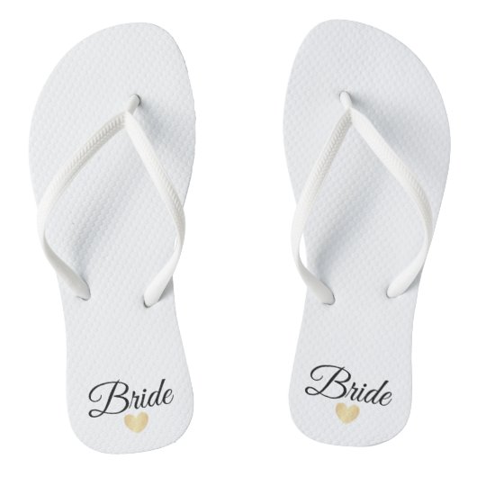 Herz Fab Bride Gold Badesandalen (Fußbett)