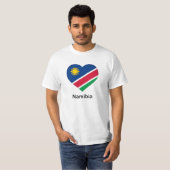 Herz - Fahne Namibia T-Shirt (Vorne ganz)