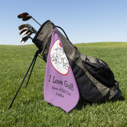 Herz Fairy © Customized Lavender Golf Handtuch (Gras)