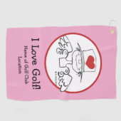 Herz Fairy © Maßgeschneidertes Golfhandtuch (Horizontal)