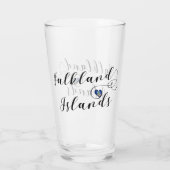 Herz Falkland Islands Flag, Falkland Isles Glas (Rückseite)