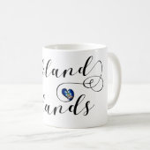 Herz Falkland Islands Flag, Falkland Isles Kaffeetasse (VorderseiteRechts)