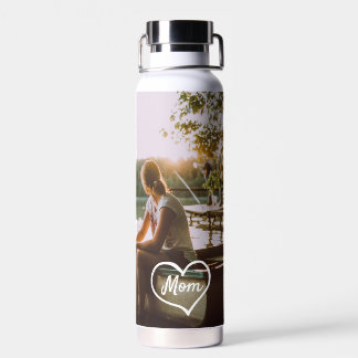 Herz Familienfoto Schriftzug Individuelle Geschenk Trinkflasche