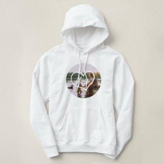 Herz Familienfoto Schriftzug Individuelles Geschen Hoodie